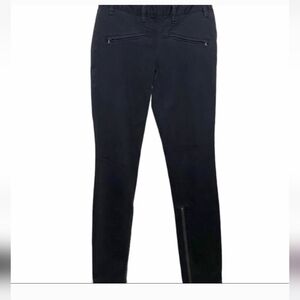 Womens Black Chinos with Zipper Pockets